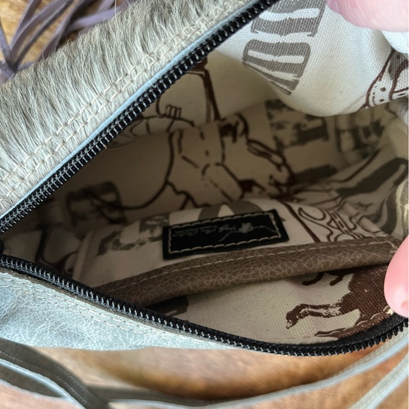 Light grey Holy Cow Couture itty bitty designer with lavender fringe - Picture 2 of 3